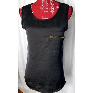 Kenar mixed media zip pocket tank top sz Small